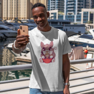 Kawaii Kitten Eating Ramen  T-Shirt