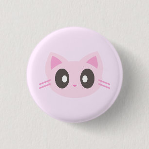 kawaii kitty 3 cm round badge