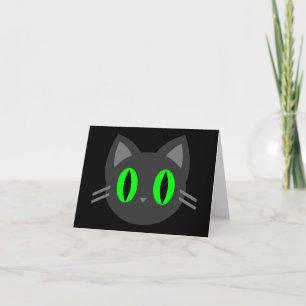 Kawaii Kitty Halloween Card