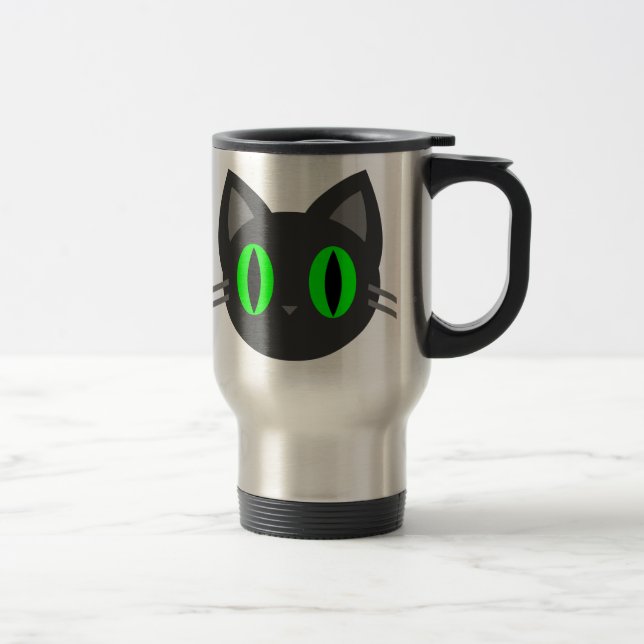 Kawaii Kitty Halloween Travel Mug (Right)