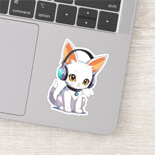 Kawaii Kitty in Stylish Headphones