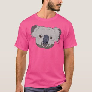 Kawaii Koala Head Wildlife Wombat Marsupial Koala T-Shirt