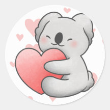Kawaii Koala Hugging Heart lovely