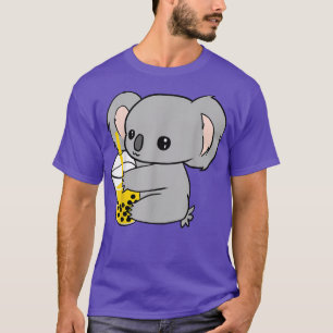 Kawaii Koala with Boba Bubble Tea Lover Anime Kids T-Shirt