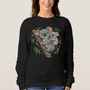 Kawaii koalas mother and baby sweatshirt