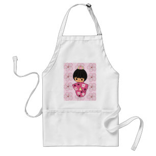 Kawaii Kokeshi Doll apron