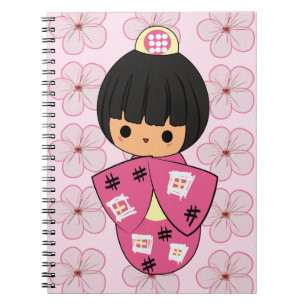 Kawaii Kokeshi Doll notebook