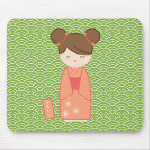 Kawaii Kokeshi Mouse Pad