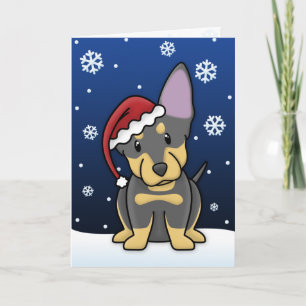 Kawaii Lancashire Heeler Christmas Card
