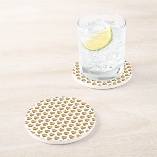 Kawaii LGBTQ+ Pride Heart Coaster