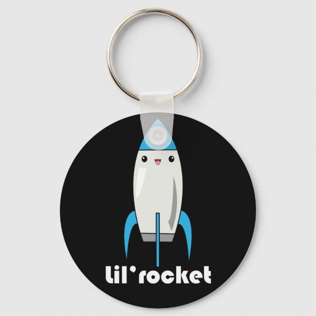 Kawaii Lil’ Rocket keychain (Front)