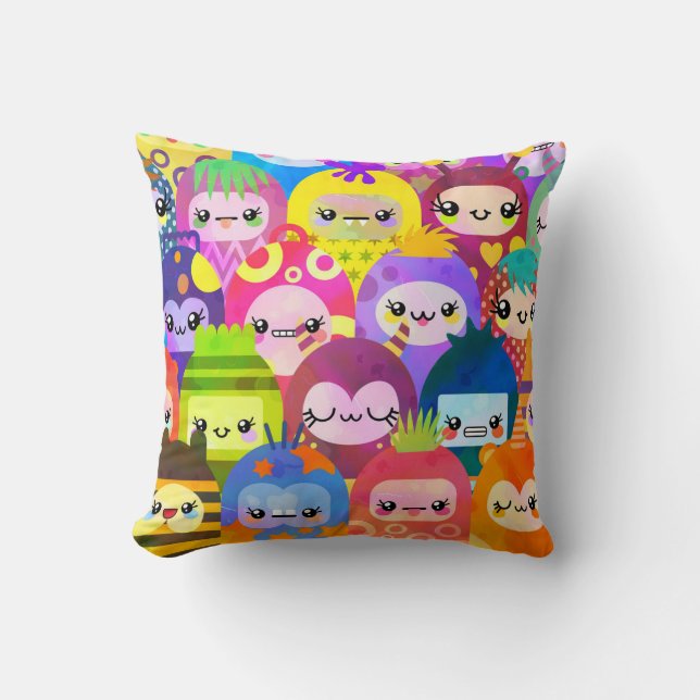 Kawaii Little Monsters Baby  Cushion (Front)