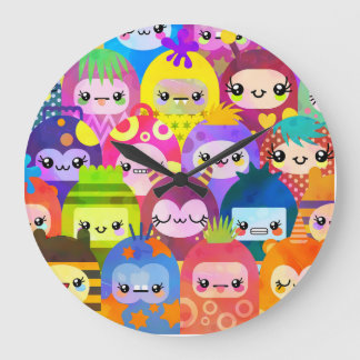 Kawaii Little Monsters Baby Large Clock