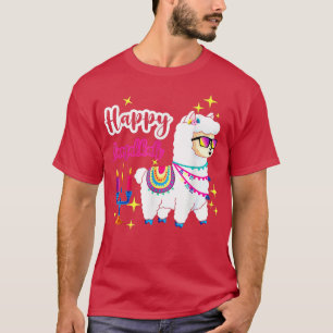 Kawaii Llamakkah Llama Candles Alpaca Menorah Happ T-Shirt