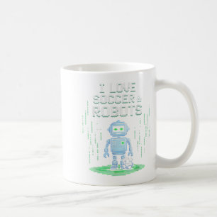 Kawaii Love Soccer & Robots Just Boy Who Score Coffee Mug