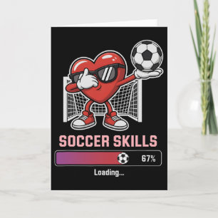 Kawaii Love Soccer Heart Skills Loading Win Mum Cl Card