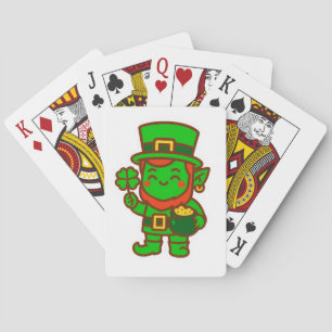 Kawaii Lucky Leprechaun Playing Cards