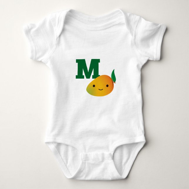 Kawaii M is for Mango Baby Bodysuit (Front)