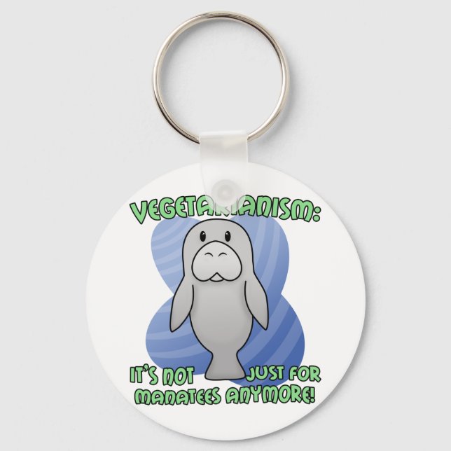 Kawaii Manatee Keychain (Front)