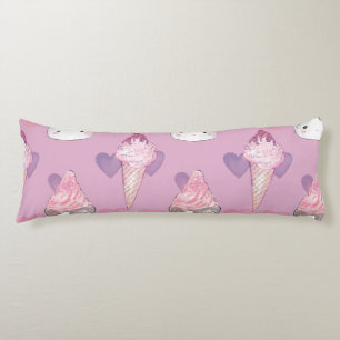 Kawaii Marshmallow & Ice Cream Pattern  Body Cushion