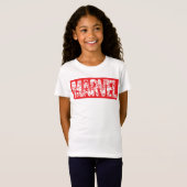 Kawaii Marvel Logo With Super Hero Pattern T-Shirt (Front Full)
