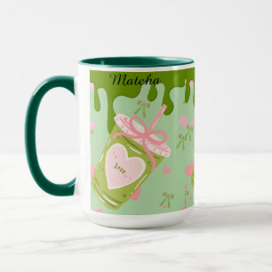 Kawaii Matcha Iced Coffee Aesthetic - Love Tea Mug
