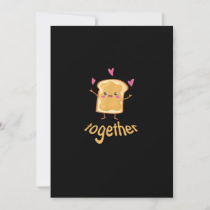 Kawaii Matching Couple Peanut Butter Jelly Better  Holiday Card