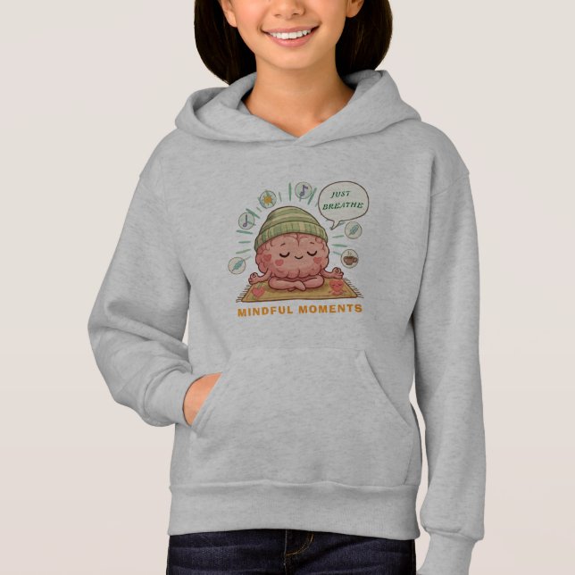  Kawaii Meditating Brain Zen Wellness Mental Healt (Front)