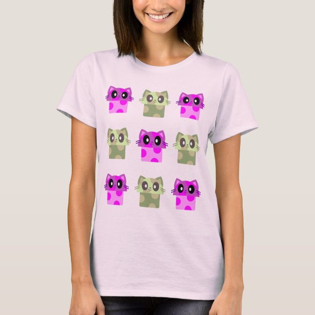 kawaii meowshroom meow mushroom kitty cat T-Shirt (Front)