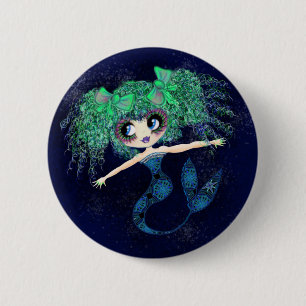 Kawaii Mermaid so cute 6 Cm Round Badge