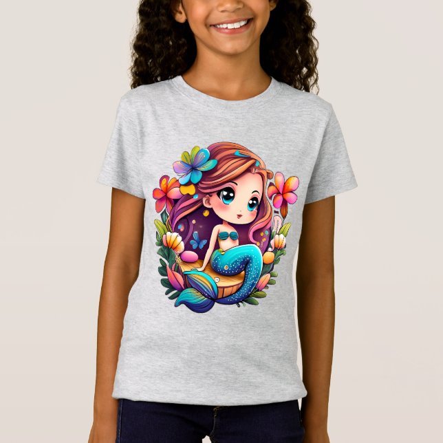 Kawaii Mermaid  T-Shirt (Front)