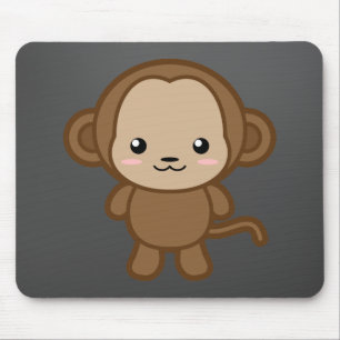 Kawaii Monkey Mouse Pad