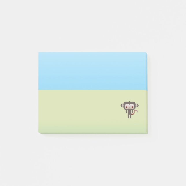 Kawaii monkey post-it notes (Front)