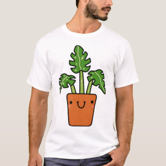 Kawaii Monstera Plant Potted Plant T-Shirt