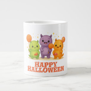 Kawaii Monsters & Lollipops Halloween  Large Coffee Mug