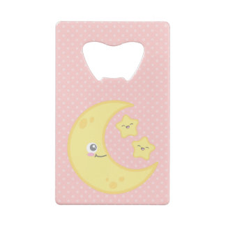 Kawaii Moon and Stars Credit Card Bottle Opener