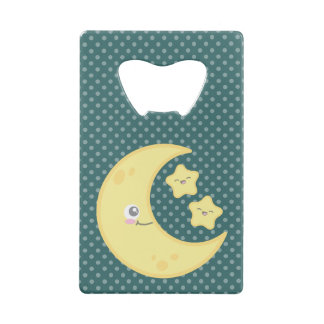 Kawaii Moon and Stars Credit Card Bottle Opener