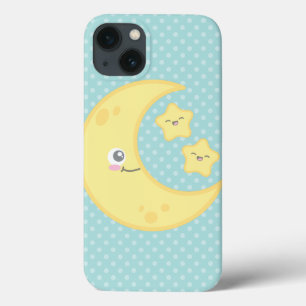 Kawaii Moon and Stars iPad Air Case