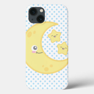 Kawaii Moon and Stars iPad Case