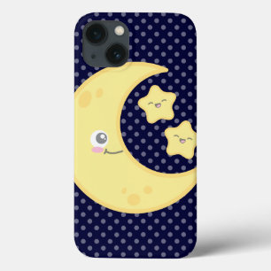 Kawaii Moon and Stars iPad Case