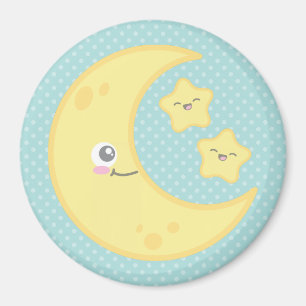 Kawaii Moon and Stars Magnet