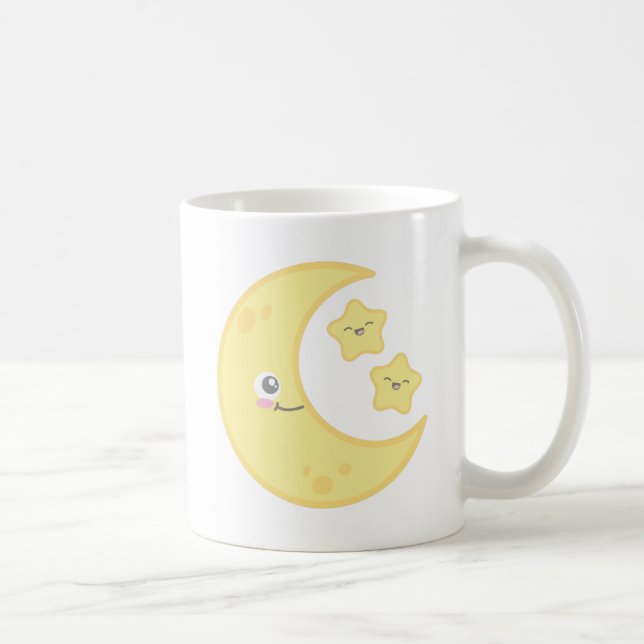 Kawaii Moon and Stars Mug (Right)