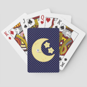 Kawaii Moon and Stars Playing Cards
