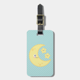 Kawaii Moon and Stars Travel Luggage Tags