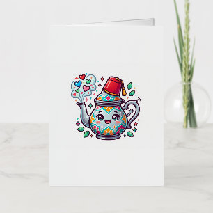 Kawaii Moroccan Teapot Card