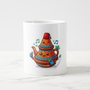 Kawaii Moroccan Teapot - Cute Berred Stick Large Coffee Mug