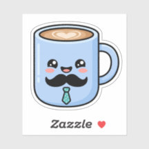 Kawaii Moustache Coffee Mug Cute Father's Day