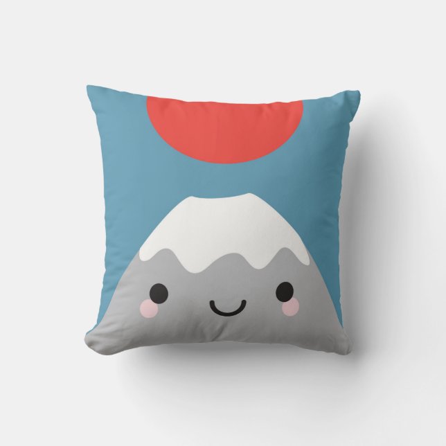 Kawaii Mt Fuji San Cushion (Front)
