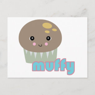 kawaii muffy muffin postcard