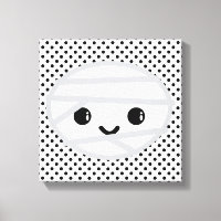 Kawaii Mummy Wrapped Canvas